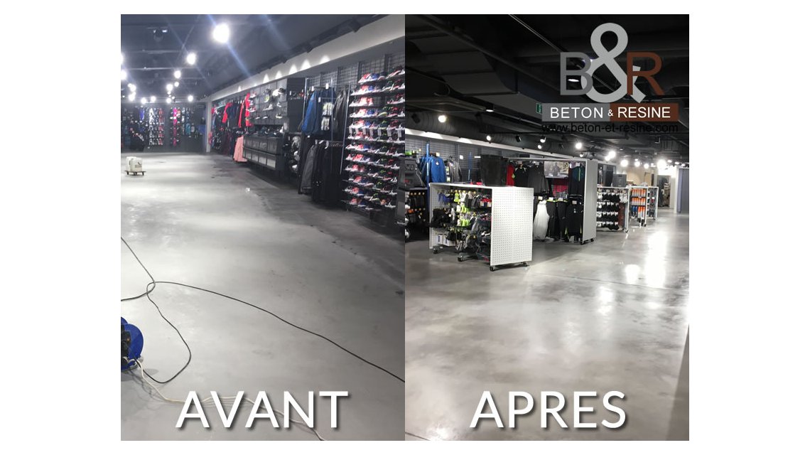 Chantier réalisé pour le nouveau Decathlon City Batignolles. Avant l'ouverture du nouveau magasin, nous avons réalisé un traitement sur une dalle quartzée. Au préalable, nous avons nettoyé complètement la surface. Nous avons ensuite appliqué une cire métallisante pour redonner de la brillance. La surface ainsi traitée représente 800m2.  