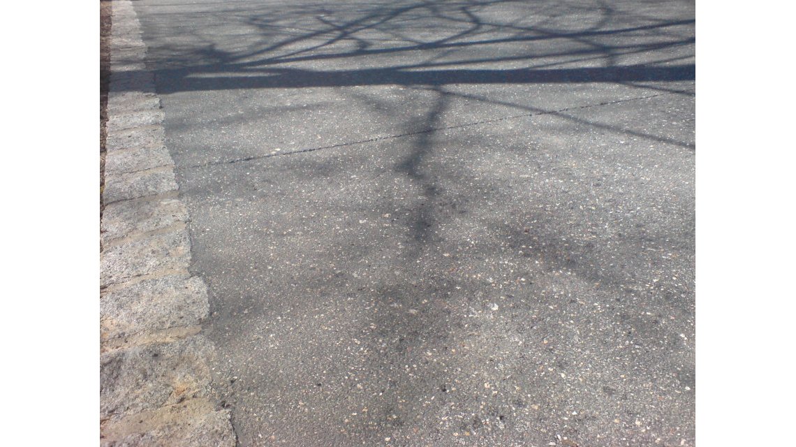 béton bouchardé  <p>Allée avec granulat noir et calpinage en pavé</p>