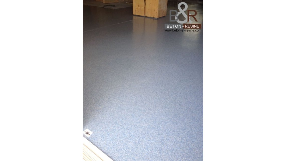 résine quartzée bleue  