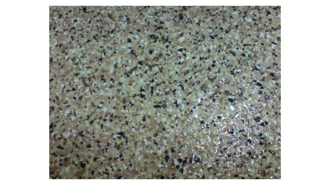 sol en résine  <p>zoom sur paillettes</p>
