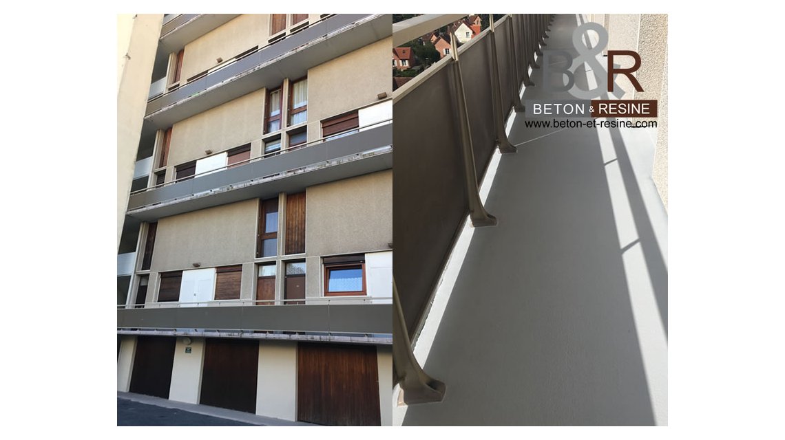 Chantier réalisé pour une copropriété à Melun (77). Application d'une résine d'étanchéité rapide (séchage & prise rapide). Nous avons appliqué cette résine en milieu occupé. Taille du chantier : 5 coursives de 90 mètres de long et les accès de garage, soit une surface totale de 600 m2. Découvrez nos réalisations : https://www.beton-et-resine.com/site-web/?Resine-d-etancheite   