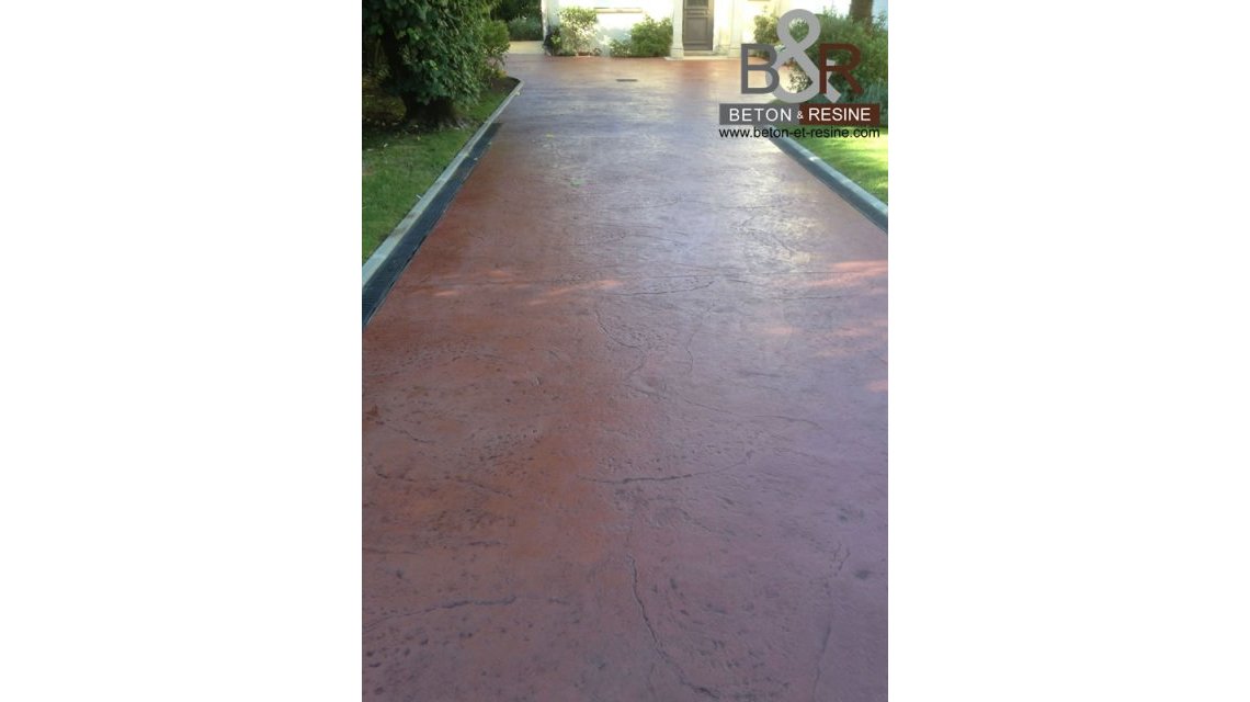 Béton empreinte  <p>rouge</p>