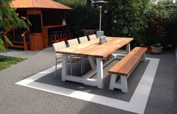 Terrasse en tapis de marbre